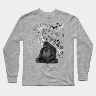 Moody Gorilla Long Sleeve T-Shirt